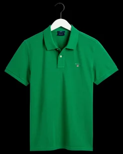 Gant Pikeepusero, Solid Pique Regular Fi Omenanvihreä