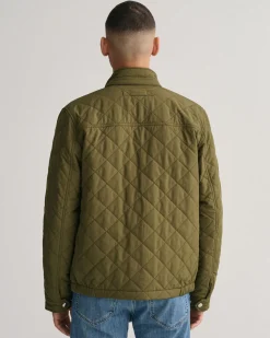 Gant tikkitakki, QUILTED WINDCHEATER Armeijanvihreä