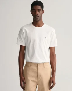 Gant t-paita, SOLID T-SHIRT Valkoinen