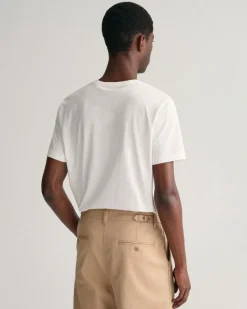 Gant t-paita, SOLID T-SHIRT Valkoinen