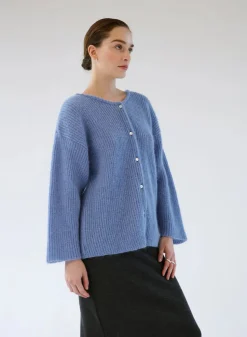 Gauhar Helsinki Naisten Neule, MOHAIR CARDIGAN AZURE Vaaleansininen
