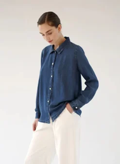 Gauhar naisten farkkupaita, DENIM SHIRT Indigo