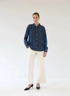 Gauhar naisten farkkupaita, DENIM SHIRT Indigo