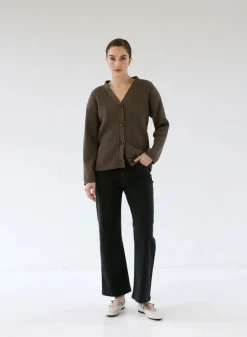 Gauhar Naisten Farkut, DENIM WIDE GREY Tummanharmaa