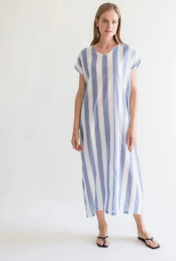 Gauhar Naisten Mekko, KAFTAN Raidallinen Sininen