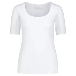 Gauhar naisten paita, SQUARE NECKLINE T-SHIRT WHITE Valkoinen