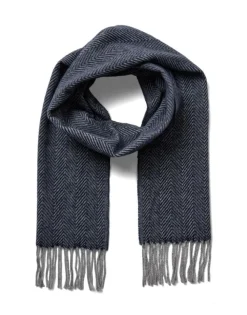 Gino Marcello huivi Heringbone Scarf, sininen kuosi