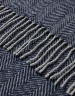 Gino Marcello huivi Heringbone Scarf, sininen kuosi