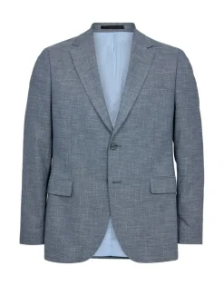 Gino marcello miesten bleiseri, LINEN LOOK BLAZER Sininen Kuosi