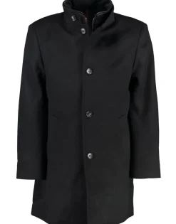 Gino marcello Miesten Villakangastakki, K GINO MARCELLO WOOL COAT Musta
