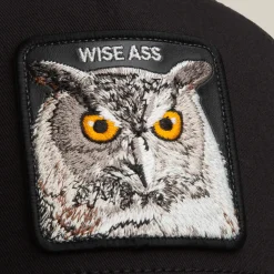 Goorin Bros lippis Wise Ass Owl Trucker, musta