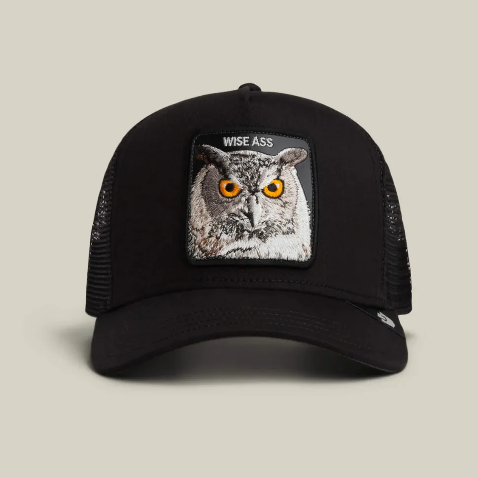 Goorin Bros lippis Wise Ass Owl Trucker, musta