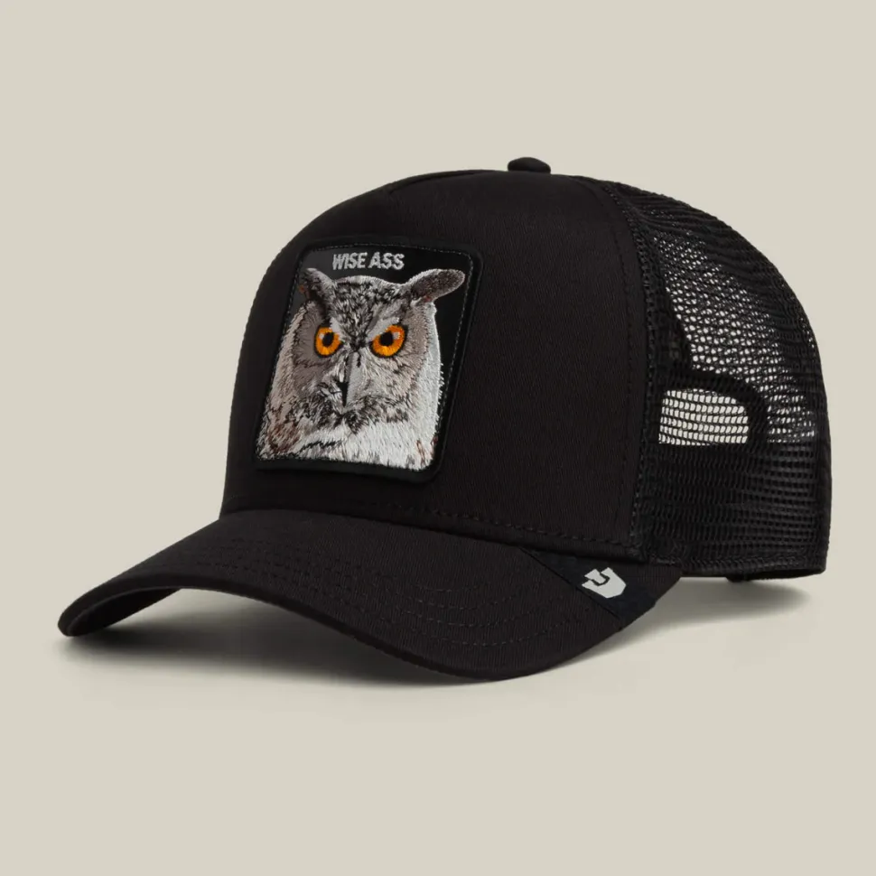 Goorin Bros lippis Wise Ass Owl Trucker, musta
