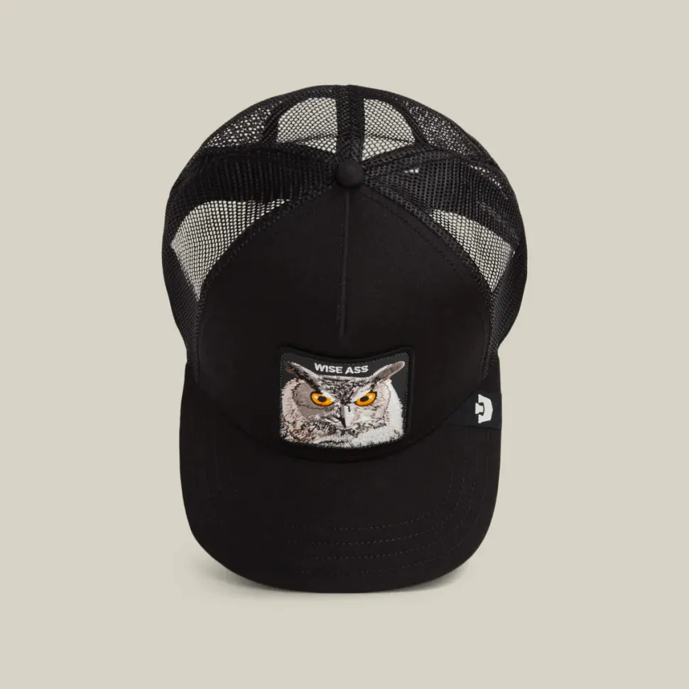 Goorin Bros lippis Wise Ass Owl Trucker, musta