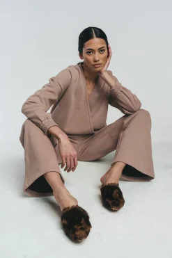 Halo Naisten Kietaisucollege TUNDRA WOOLEN WRAP COLLEGE Ruskeanharmaa