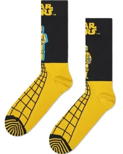 Happy Socks Miesten Sukat, STAR WARS C-3PO SOCK Keltainen Kuosi