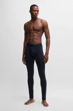 Hugo Boss Miesten Alushousut, LONG JOHN 24 LOGO Tummansininen