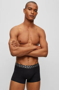 Hugo Boss Miesten Bokserit 2-Pack, TRUNK 2P SILVER G Musta