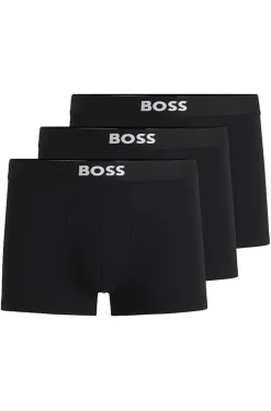 Hugo Boss Miesten Bokserit, TRUNK 3P BOSS ICON NOS Musta