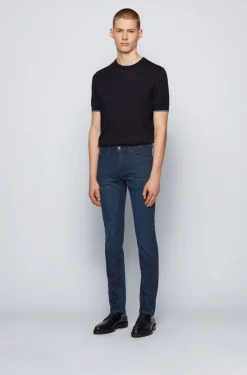 Hugo Boss, Miesten Farkut, Delaware Nos Cashmere Touch Indigo