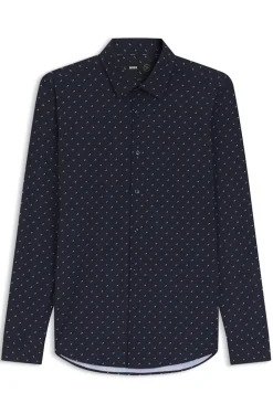 Hugo Boss miesten kauluspaita, P-HANK PERFORMANCE SHIRT Sininen Kuosi