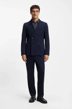 Hugo Boss miesten kauluspaita P-HANK-S-K-261 Performance Stretch, tummansininen