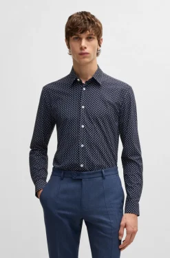 Hugo Boss miesten kauluspaita, P-ROAN KENT Sininen Kuosi