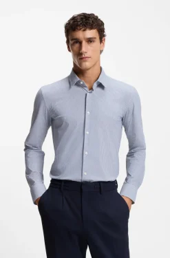 Hugo Boss miesten kauluspaita P-HANK-S-K-261 Performance Stretch, sininen
