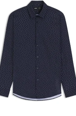 Hugo Boss miesten kauluspaita, P-HANK PERFORMANCE STRECH PRINT Sininen Kuosi