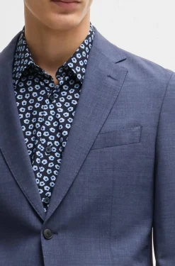 Hugo Boss miesten kauluspaita, P-ROAN PERFORMANCE SHIRT Sininen Kuosi