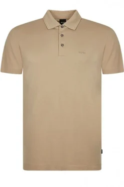 Hugo Boss miesten pikeepaita, PRESS 55 TENCEL COTTON Beige