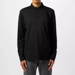 Hugo Boss miesten pitkähihainen polokauluspaita PIROL, musta