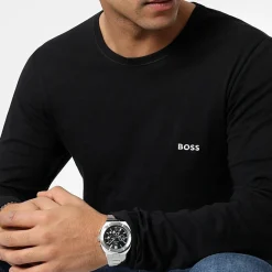 Hugo Boss miesten pitkähihainen paita, SHIRT RN CLASSIC Musta