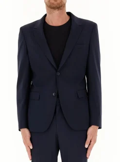 Hugo Boss Miesten Puku, K H-HOUSTON/GEORGE SLIM FIT SUIT Tummansininen