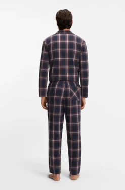 Hugo Boss miesten pyjamahousut, HOLIDAY PANTS SININEN RUUTU