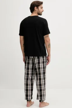 Hugo Boss Miesten Pyjamat ja yöasut Easy Long Set T-shirt musta