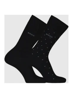 Hugo Boss Miesten Sukat 2-Pack, MINI DOTS Musta