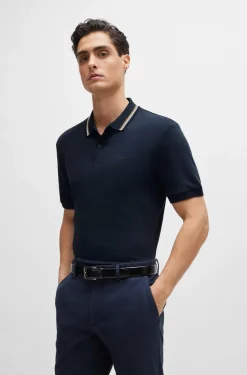 Hugo Boss Miesten Trikoo T-paita polokauluksella, PENROSE 38 NOS Tummansininen