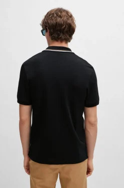 Hugo Boss Miesten Trikoo T-paita polokauluksella, PENROSE 38 NOS Musta