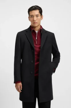 Hugo Boss miesten villakangastakki, H-HYDE Musta