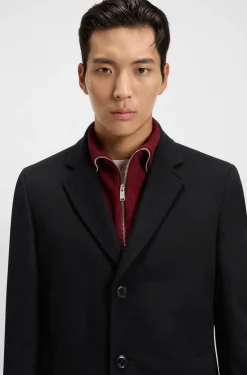 Hugo Boss miesten villakangastakki, H-HYDE Musta