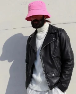 Human Scales Miesten Nahkatakki ADAM BIKER Musta