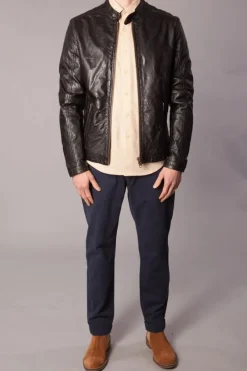 Human Scales Miesten Nahkatakki PETE Musta