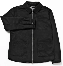 Human Scales miesten paitatakki, RICKARD VEGAN SUEDE OVERSHIRT Musta