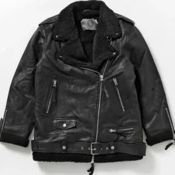 Human Scales Naisten Nahkatakki Emilia Nahkatakki Karvalla Musta