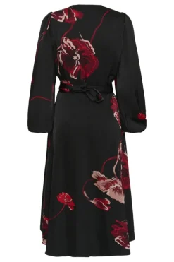 Inwear Dawn Basira Wrap Dress, Black Poppy Rose