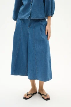 Inwear naisten housut, BALLARIZIW CULOTTE Blue Denim