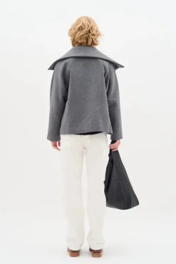 Inwear naisten lyhyt talvitakki, PERRYIW SHORT COAT Granite Melange