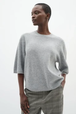 Inwear naisten neule, GAROIW MONIKA OVERSIZE TSHIRT Granite Melange