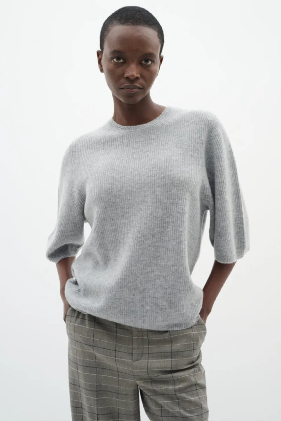 Inwear naisten neule, GAROIW MONIKA OVERSIZE TSHIRT Granite Melange